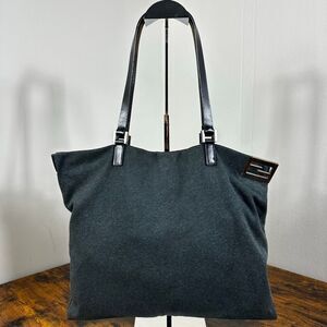 FENDI FF Vintage Jersey Tote Bag Gray